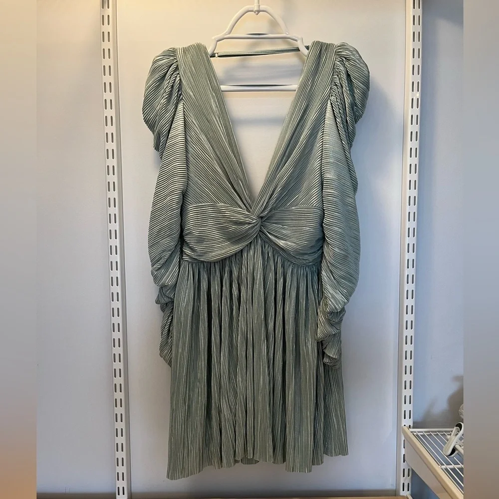 Sabina Musayev Morgana Long Sleeve Dress in Mint - Picture 3 of 6